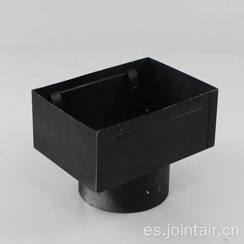 Adaptador de caja de pleno negro resistente al agua HVAC
